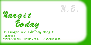 margit boday business card